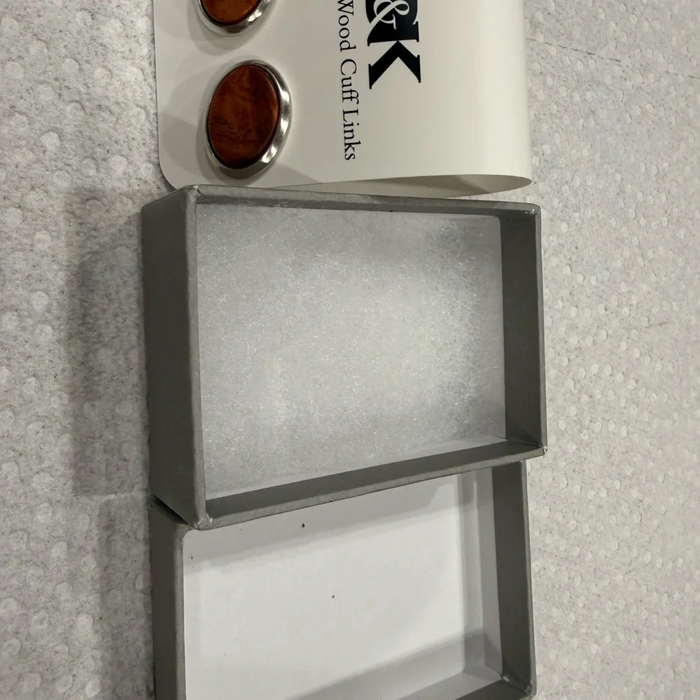 David & Kesler Natural Wood Cuff Links